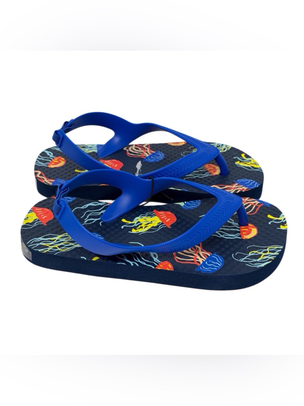 Wonder Nation jellyfish design Summer Ankle Strap flip flops Child Size 9/10 New